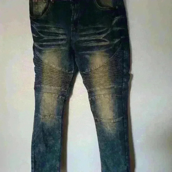 Encrypted Distressed Denim Jeans size W 34 L 32 - Picture 2 of 15